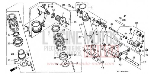 COUSSIN ARRIERE VFR750FJ de 1988